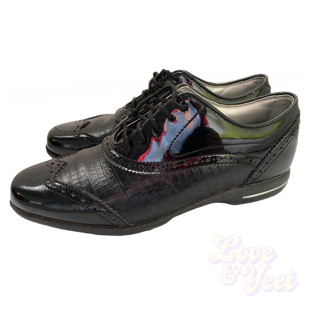 Golf Shoes Women’s Footjoy Tailored Collection 91688 Wingtip Black SZ 7.5